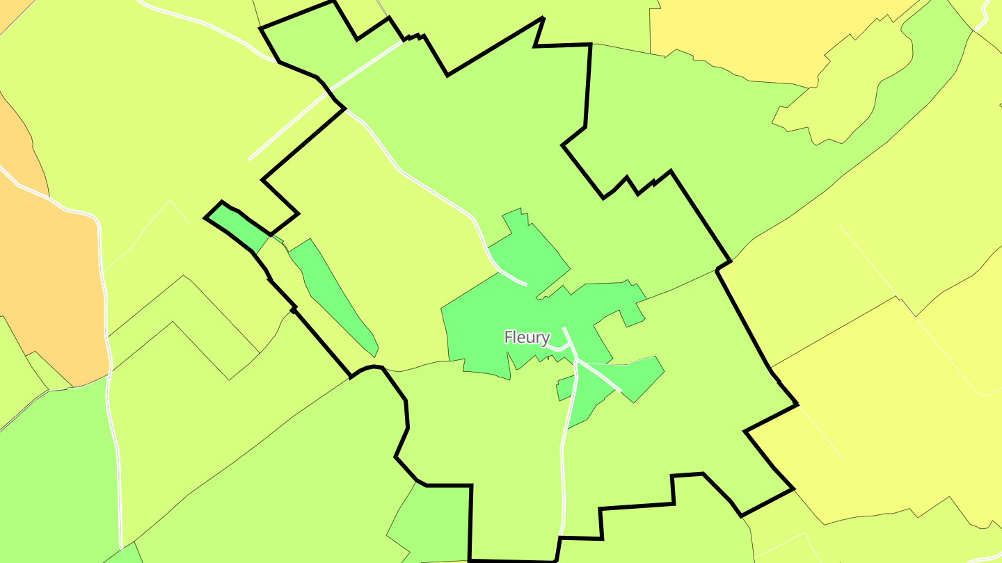 Carte des prix de l'immobilier Fleury