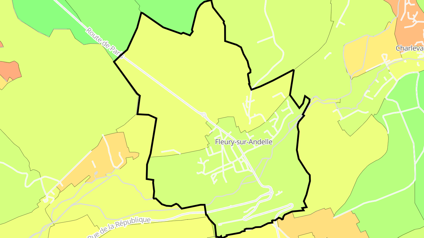Carte des prix de l'immobilier Fleury-sur-Andelle