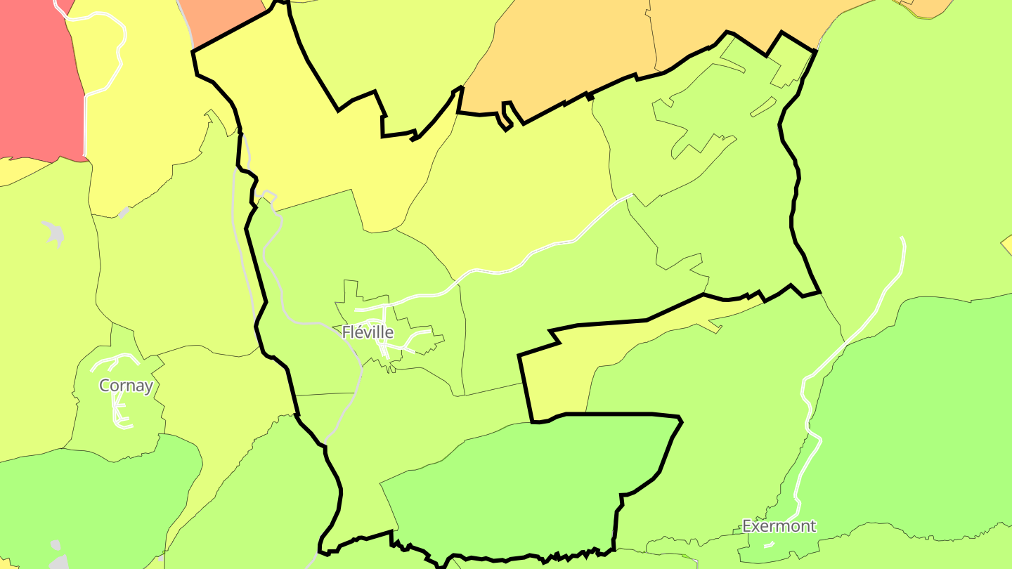 Carte des prix de l'immobilier Fléville