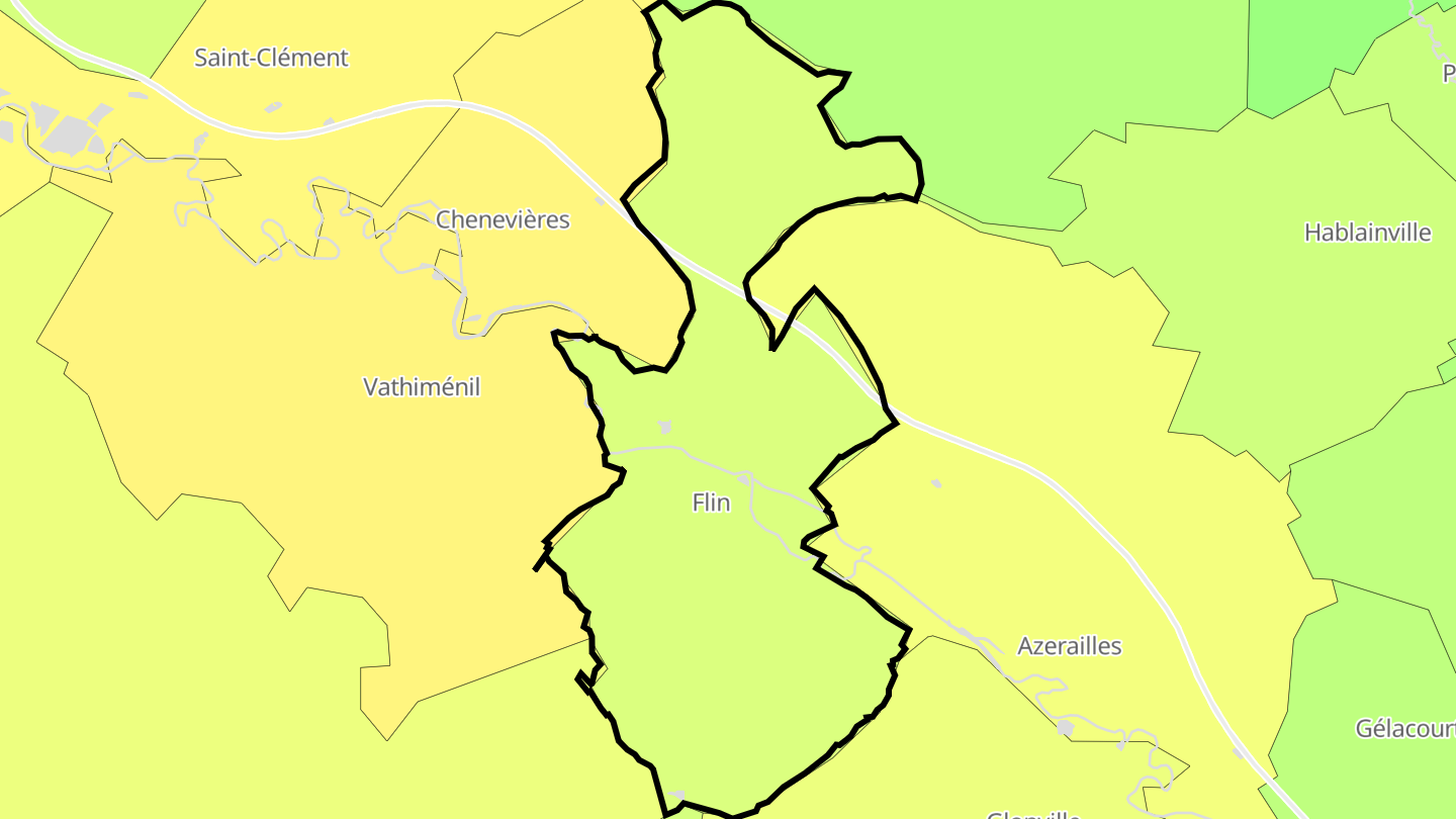 Carte des prix de l'immobilier Flin