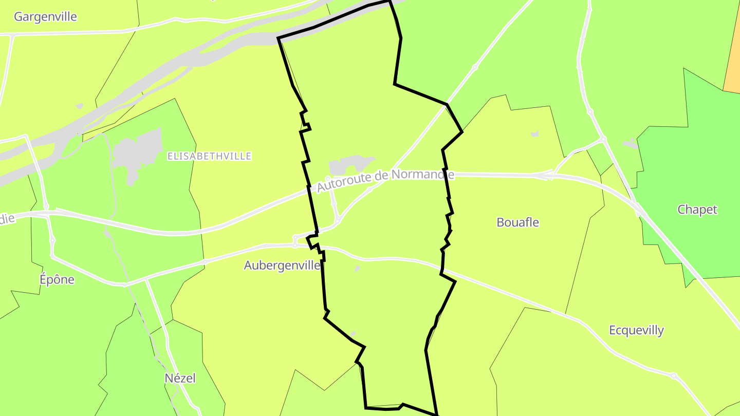 Carte des prix de l'immobilier Flins-sur-Seine