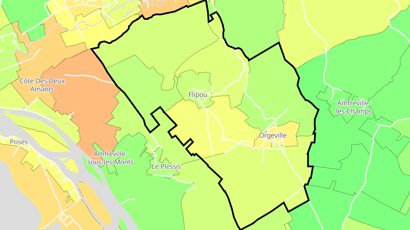 Carte des prix de l'immobilier Flipou