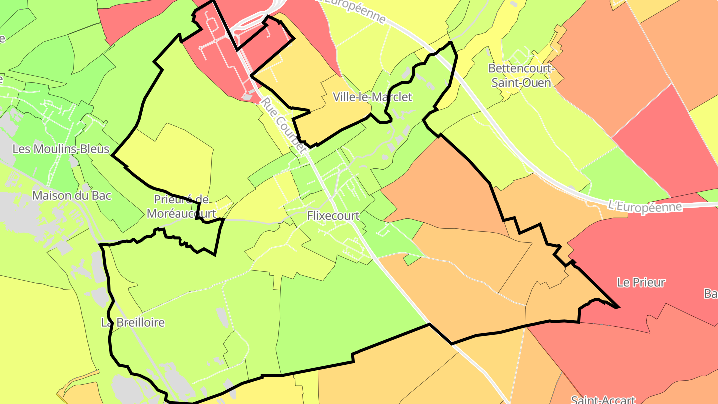Carte des prix de l'immobilier Flixecourt