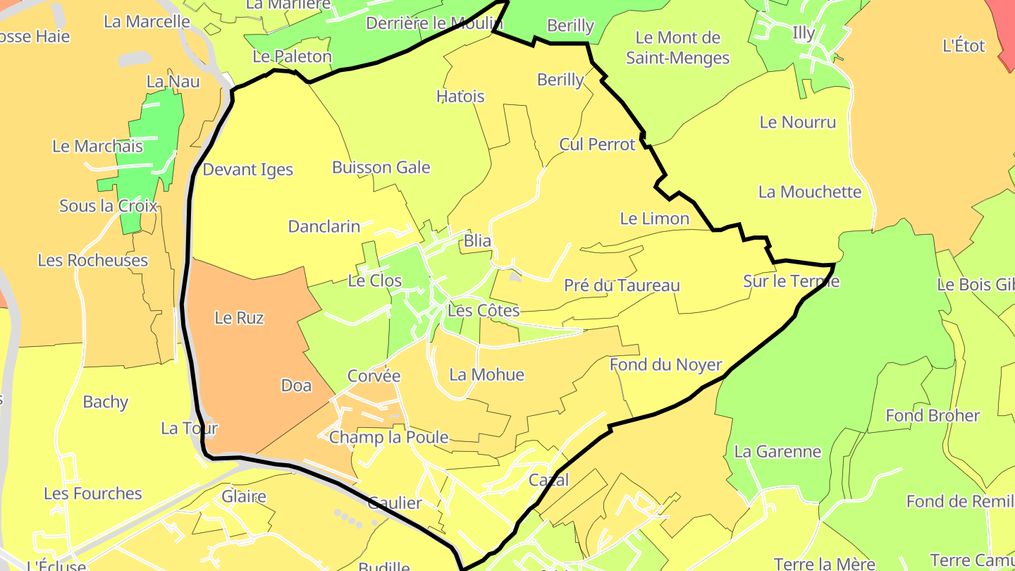 Carte des prix de l'immobilier Floing