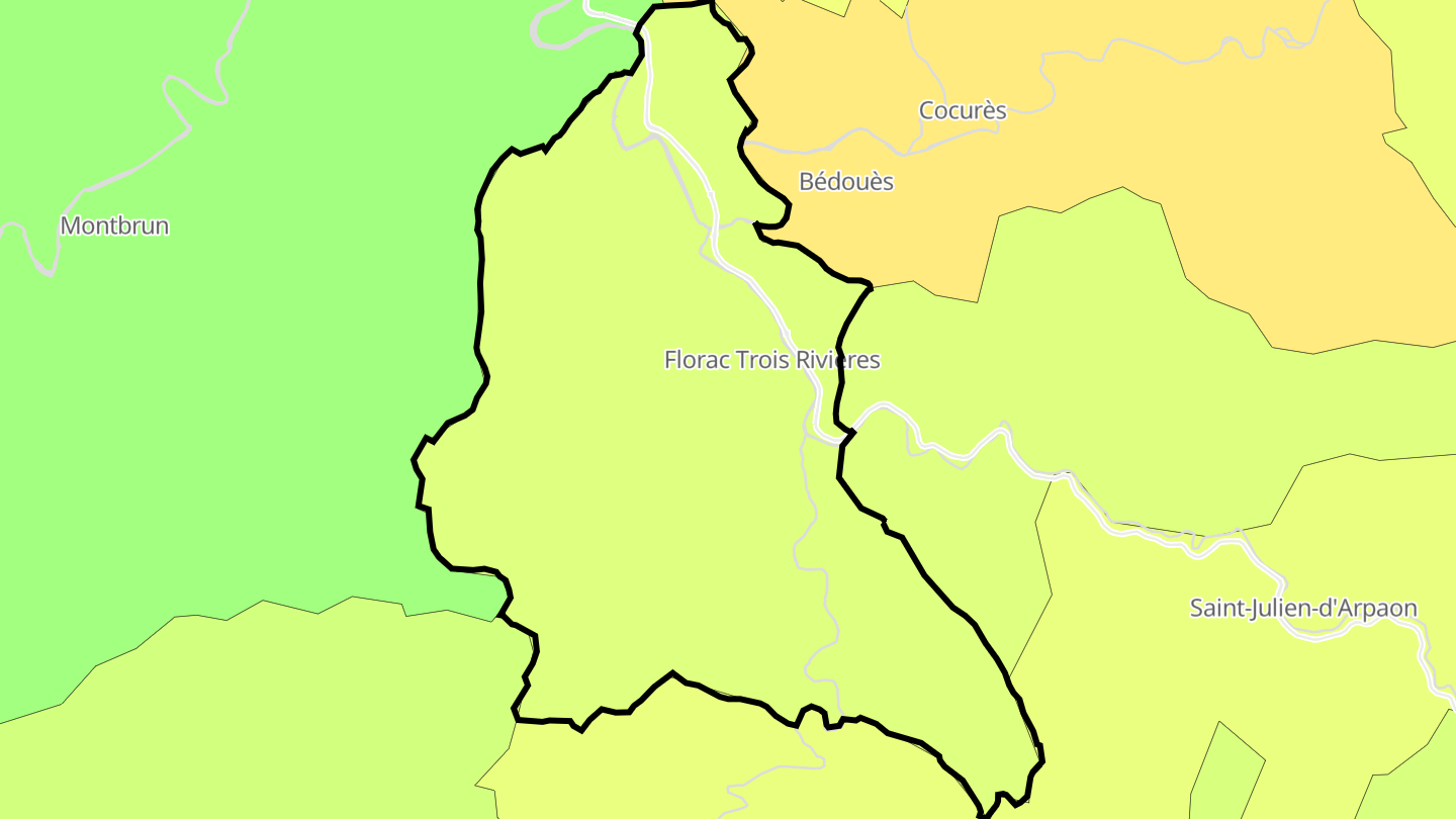 Carte des prix de l'immobilier Florac