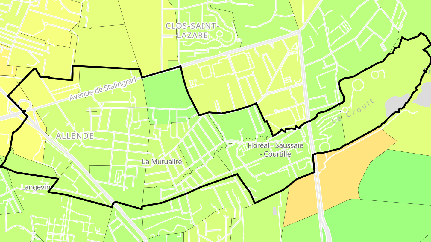 Carte des prix de l'immobilier Floréal - Allende - Mutuelle
