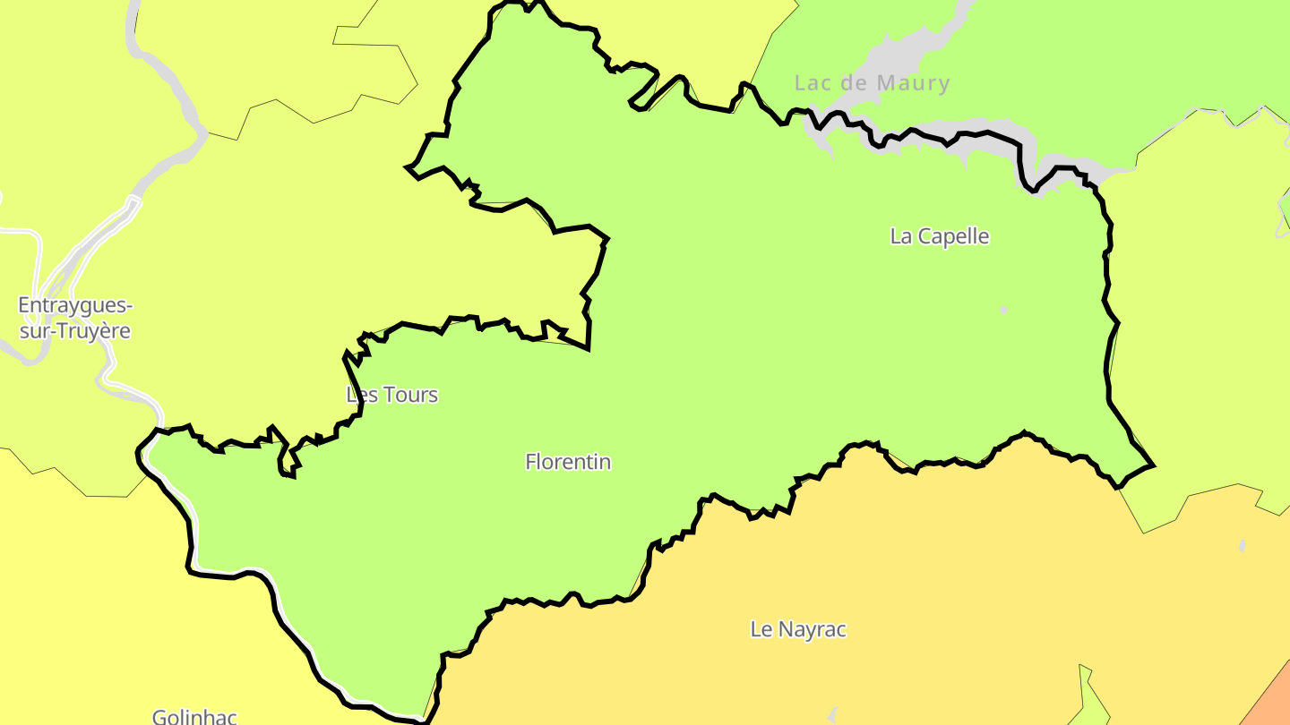 Carte des prix de l'immobilier Florentin-la-Capelle