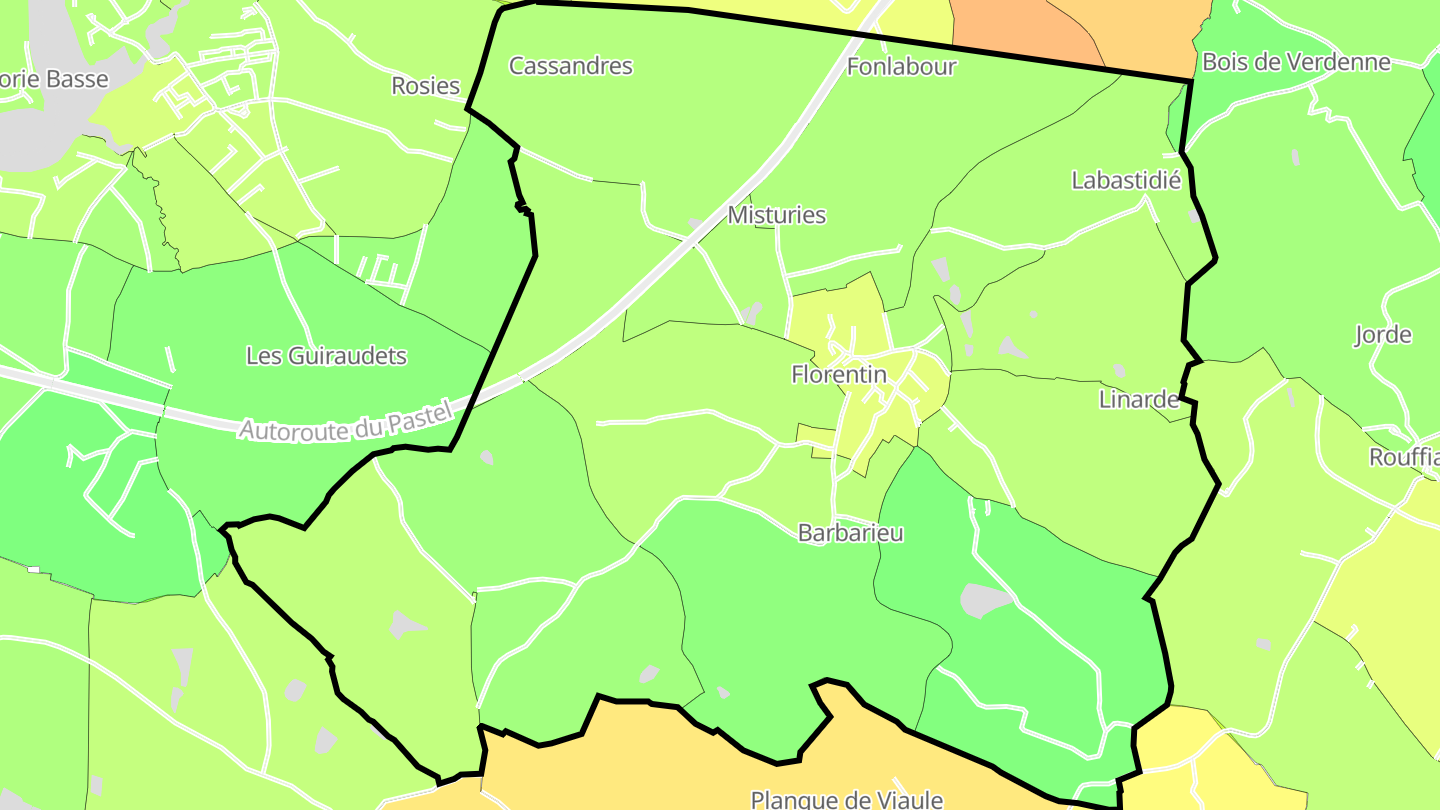 Carte des prix de l'immobilier Florentin