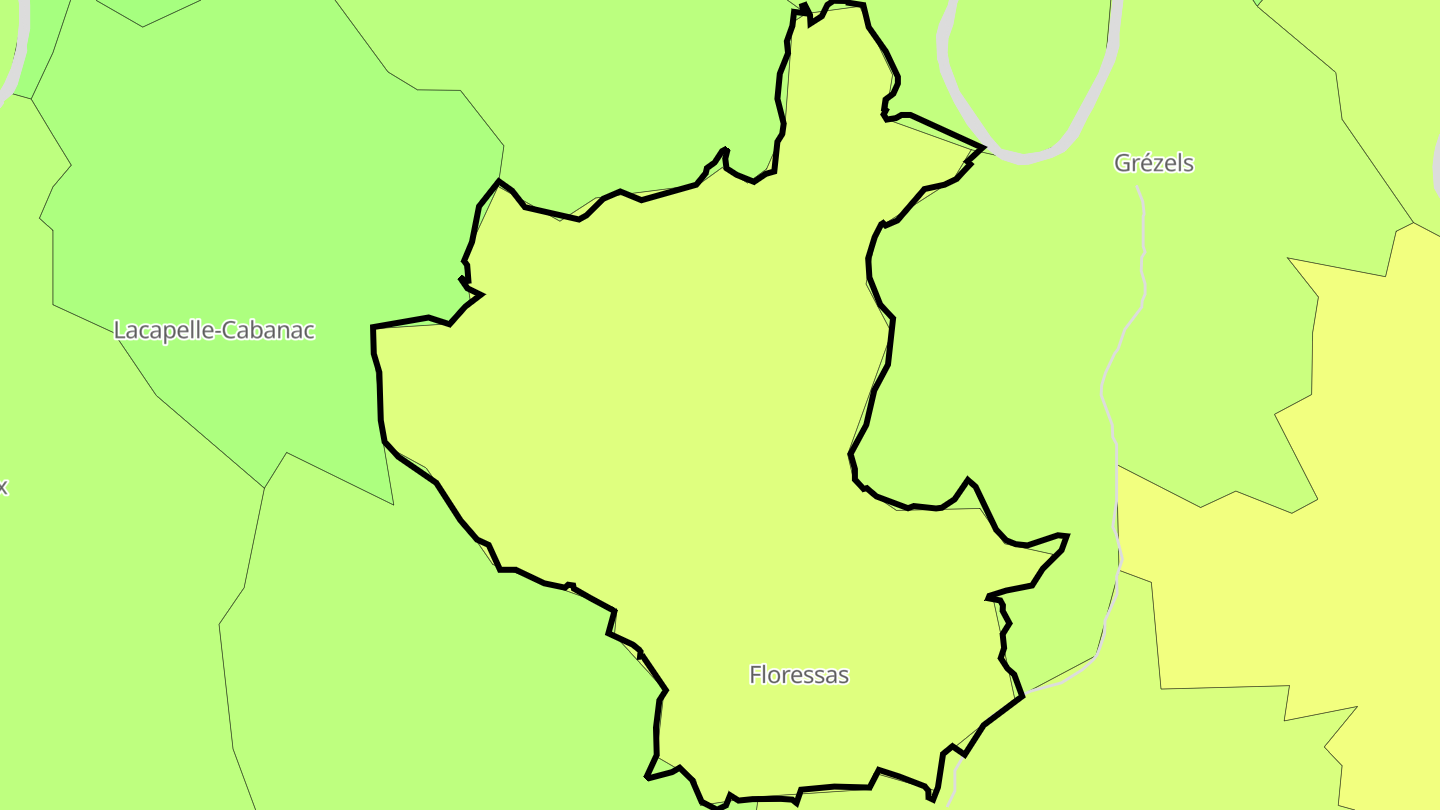 Carte des prix de l'immobilier Floressas