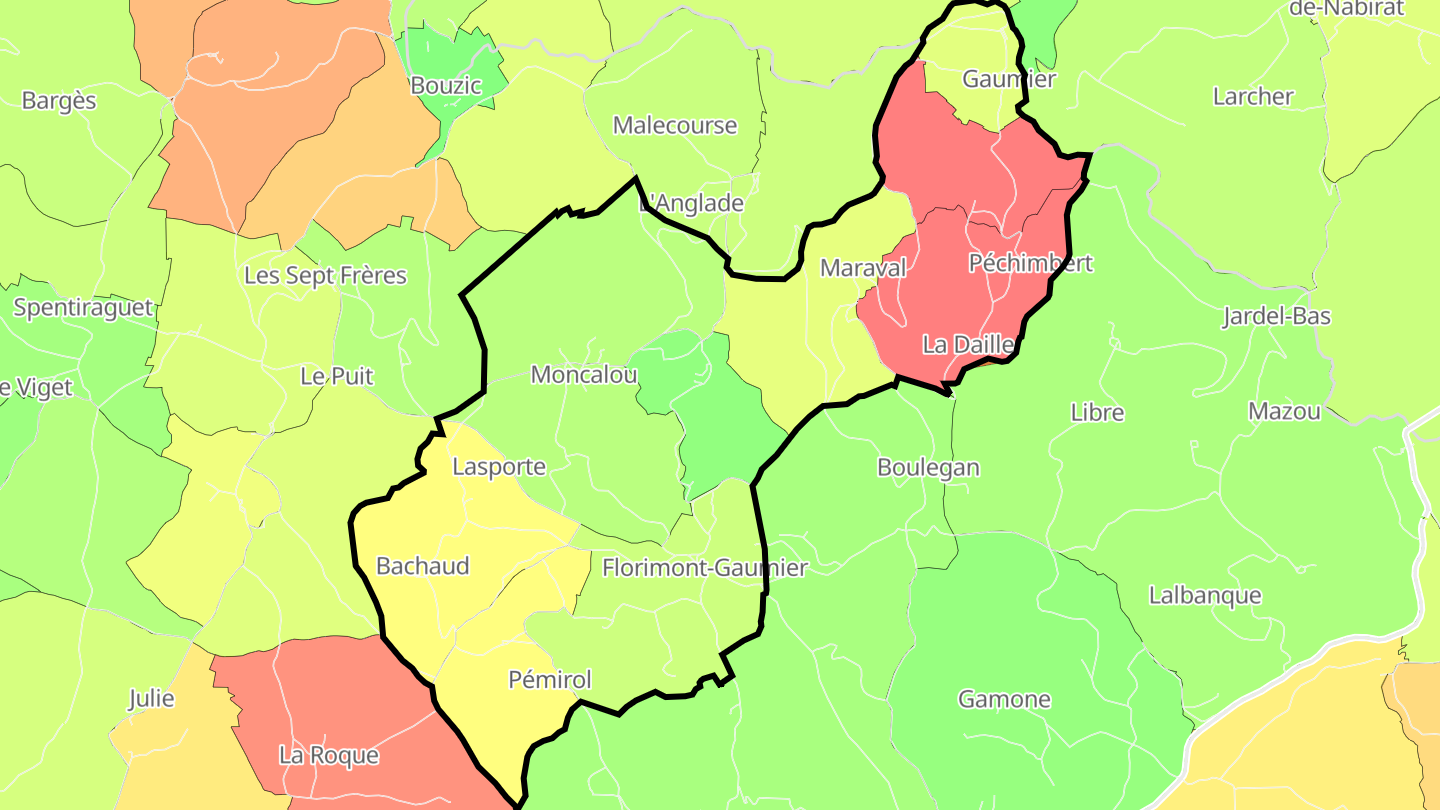 Carte des prix de l'immobilier Florimont-Gaumier