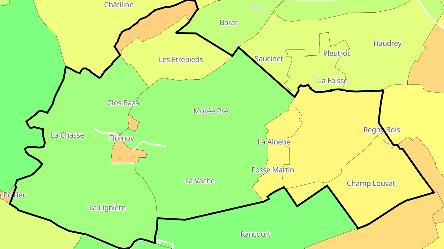 Carte des prix de l'immobilier Flornoy