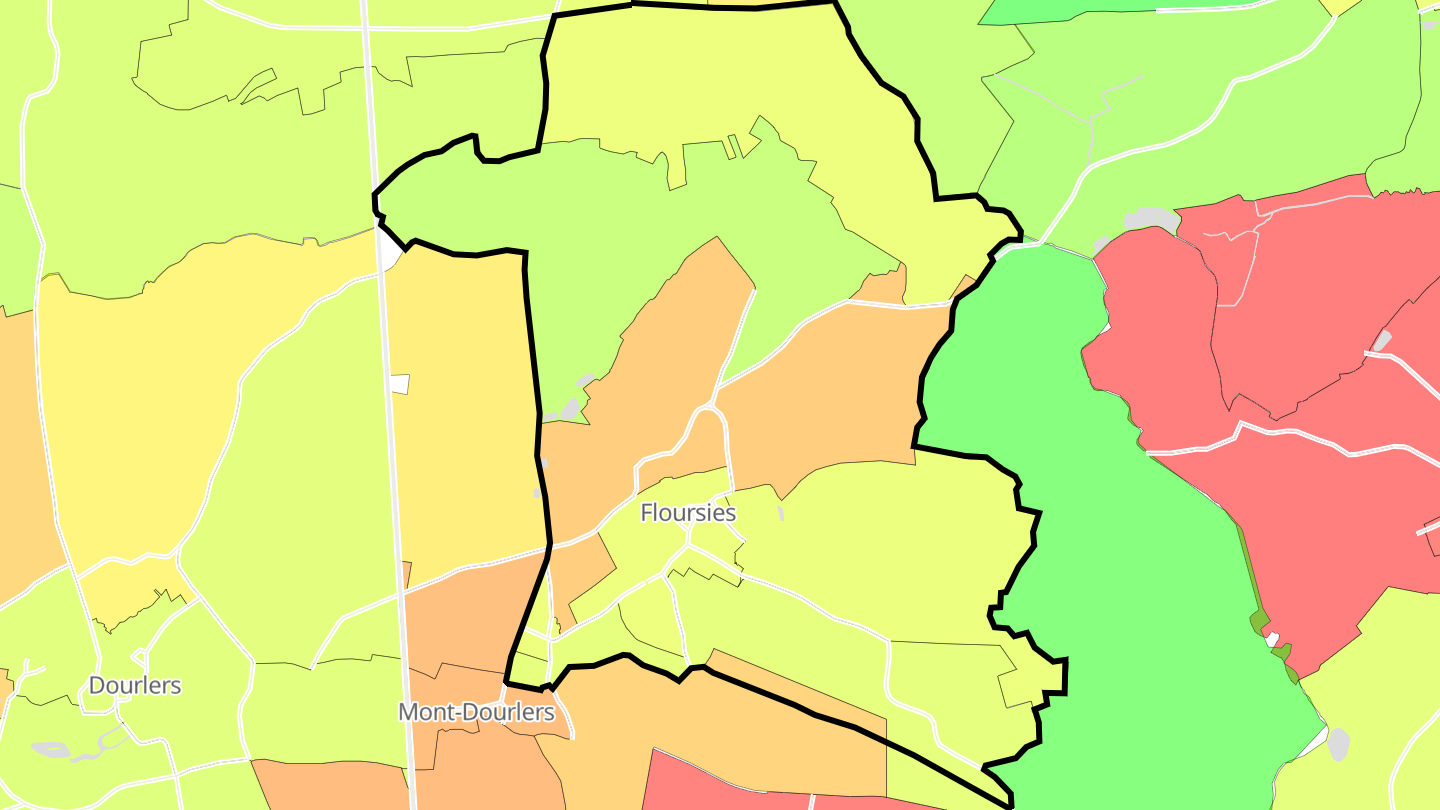 Carte des prix de l'immobilier Floursies