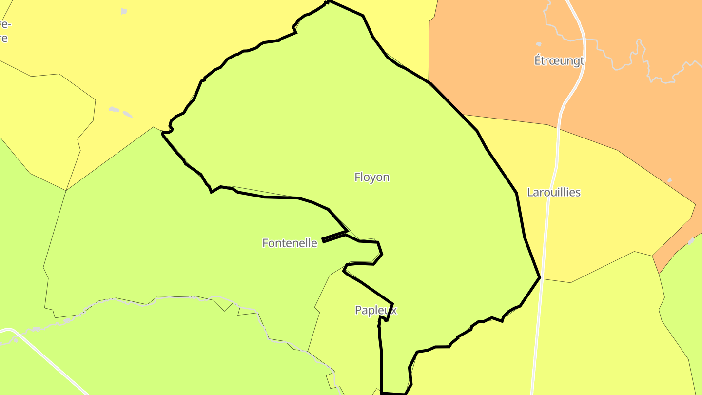 Carte des prix de l'immobilier Floyon