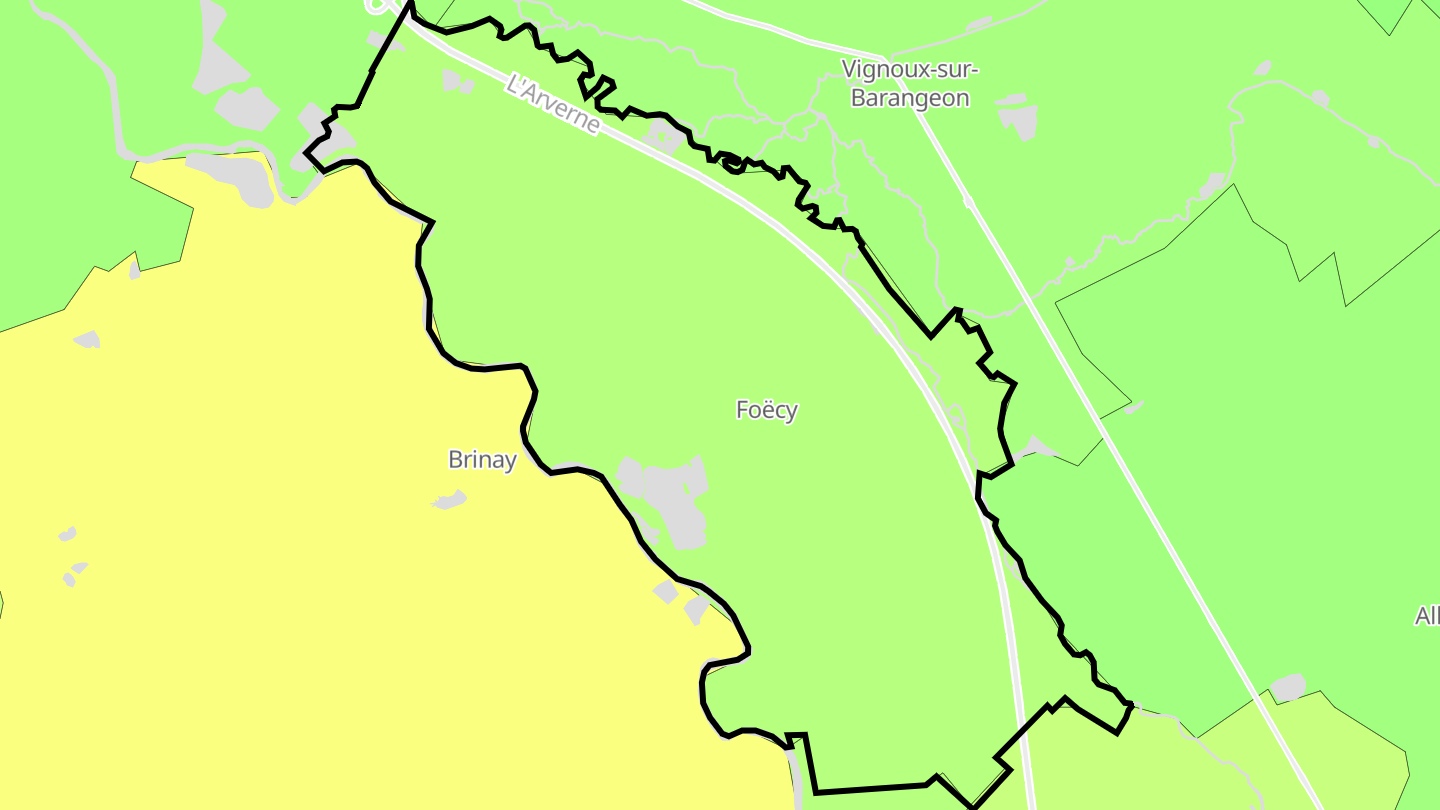 Carte des prix de l'immobilier Foëcy