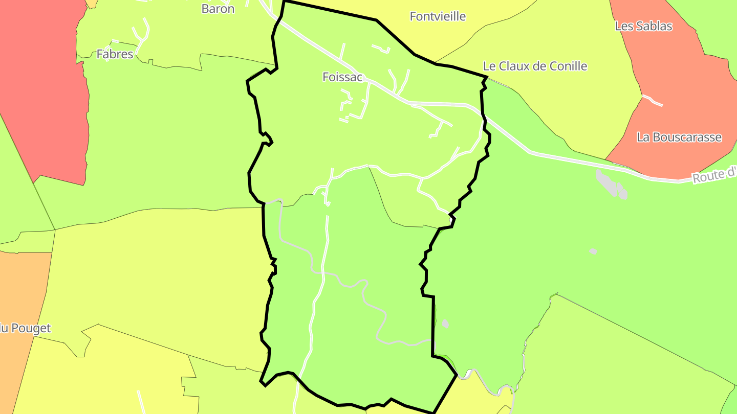 Carte des prix de l'immobilier Foissac