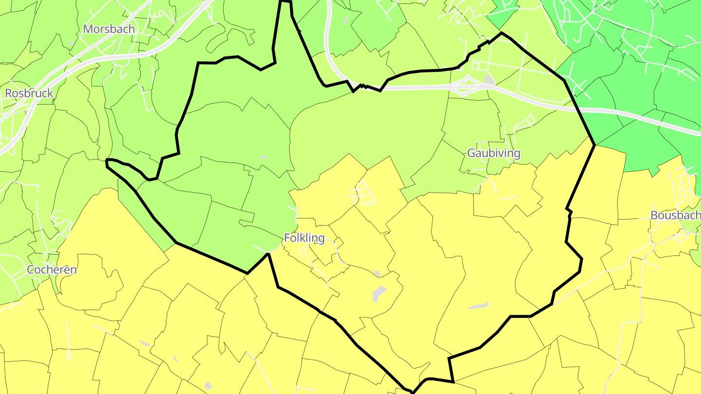 Carte des prix de l'immobilier Folkling