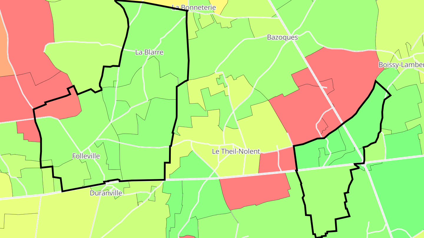 Carte des prix de l'immobilier Folleville