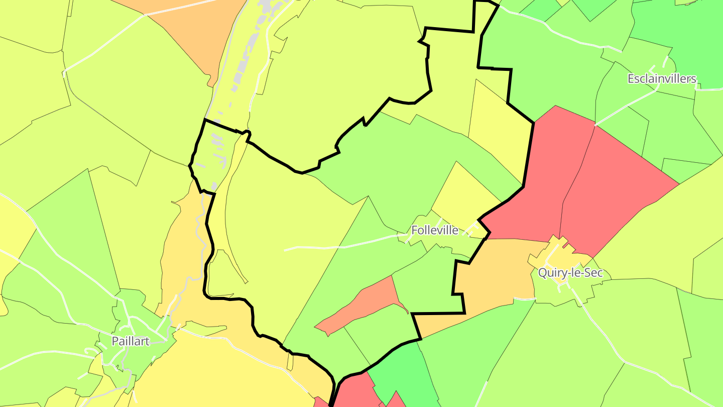 Carte des prix de l'immobilier Folleville