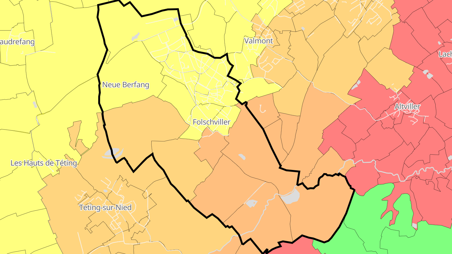 Carte des prix de l'immobilier Folschviller