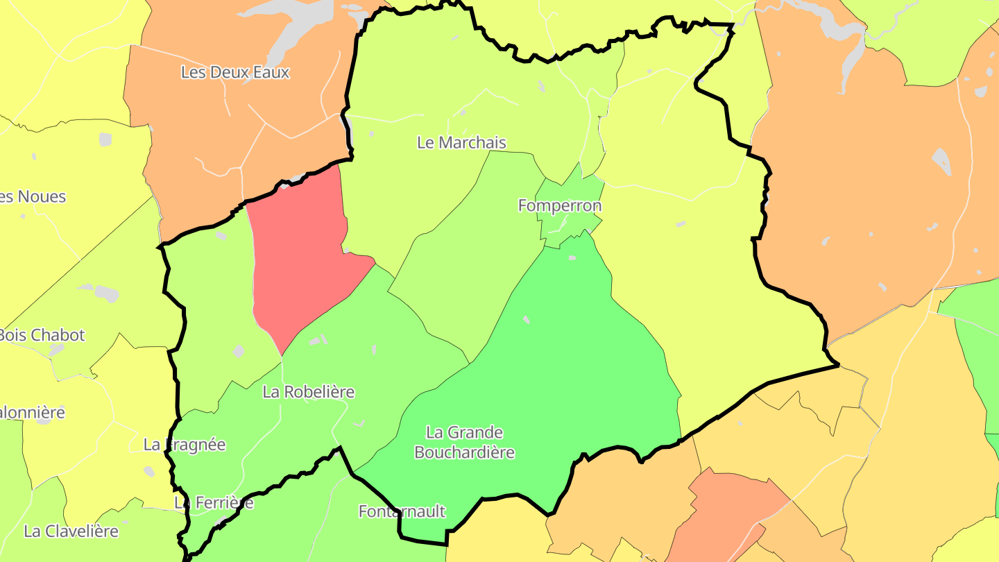 Carte des prix de l'immobilier Fomperron