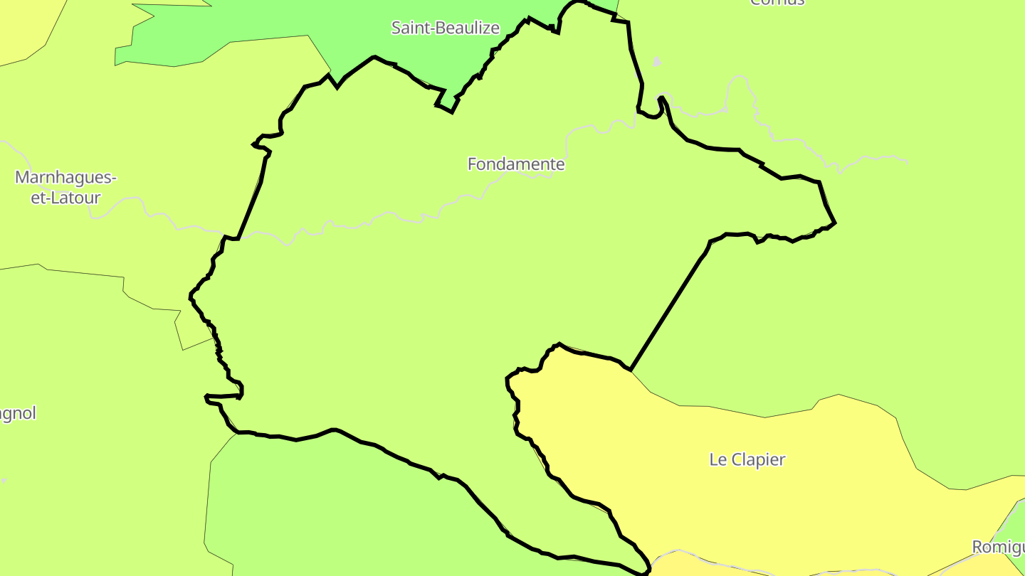 Carte des prix de l'immobilier Fondamente