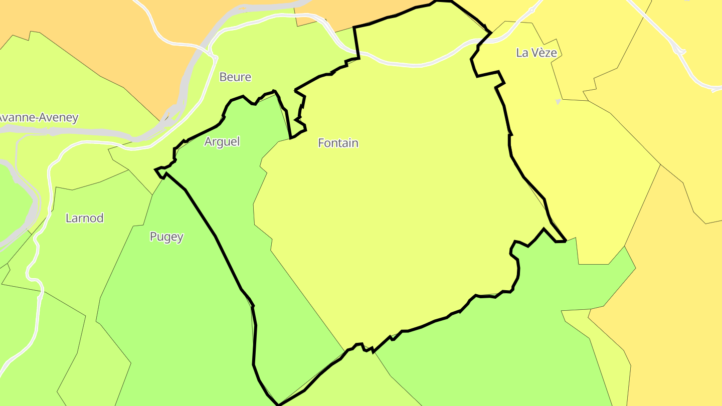 Carte des prix de l'immobilier Fontain