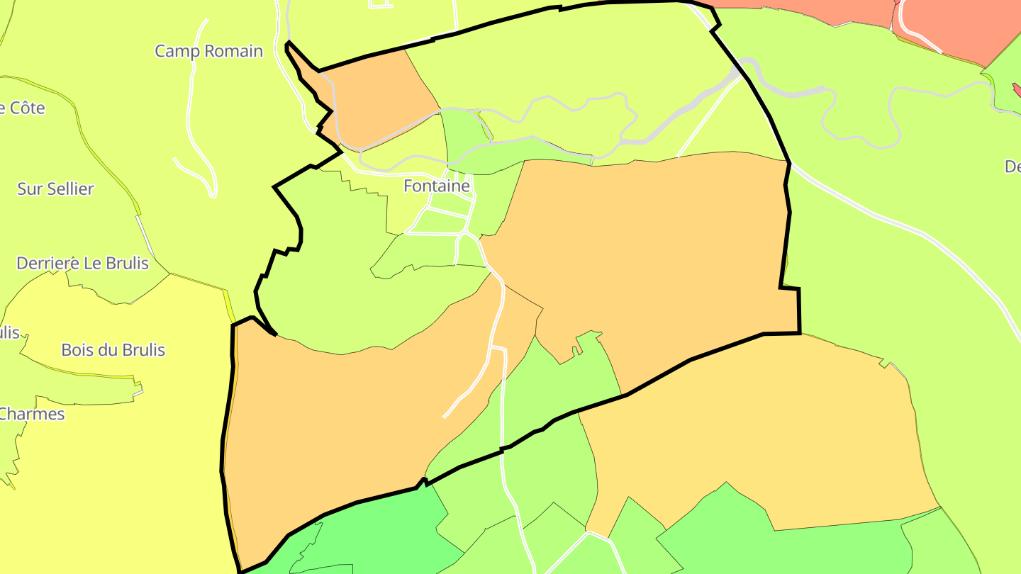 Carte des prix de l'immobilier Fontaine