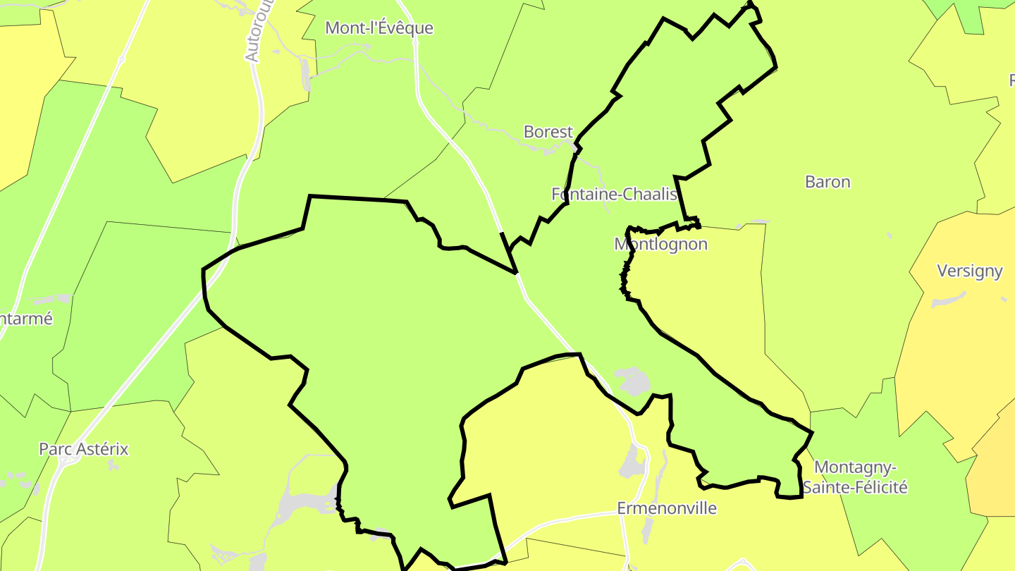 Carte des prix de l'immobilier Fontaine-Chaalis