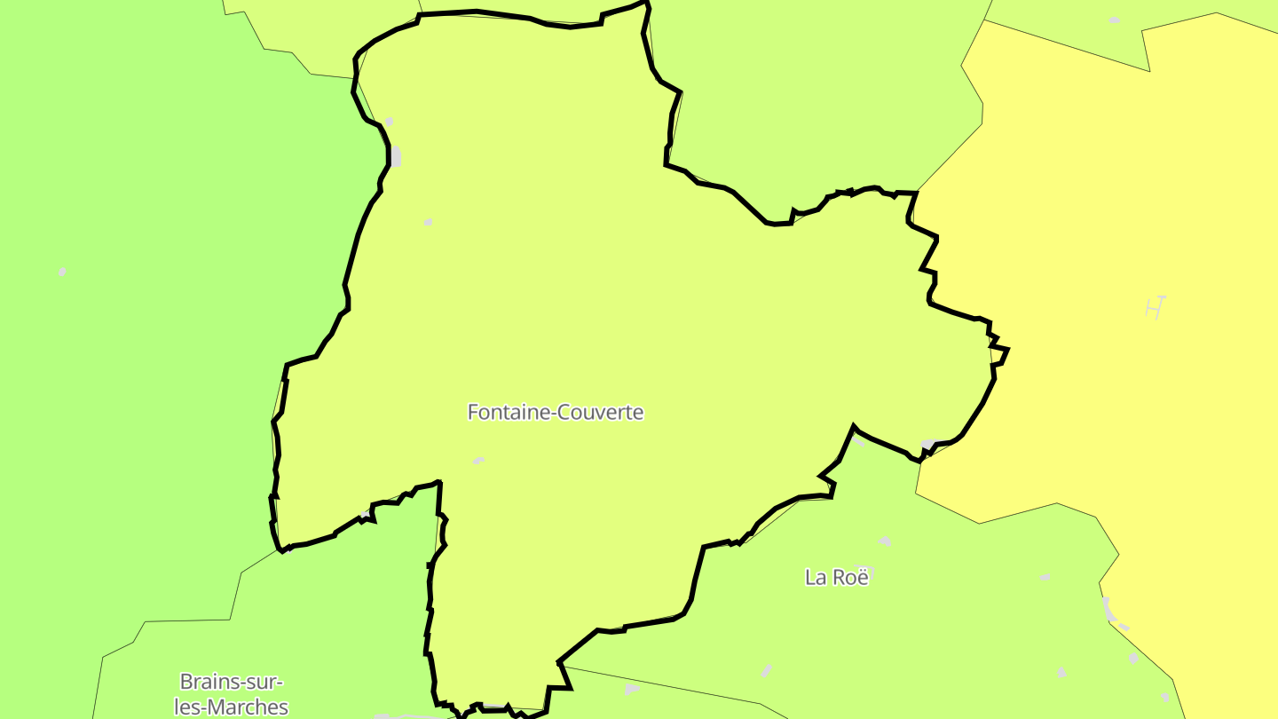 Carte des prix de l'immobilier Fontaine-Couverte