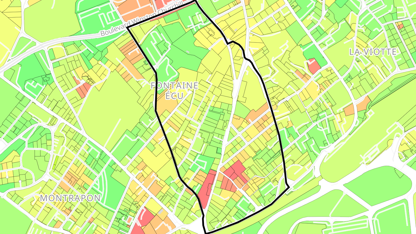 Carte des prix de l'immobilier Fontaine Écu
