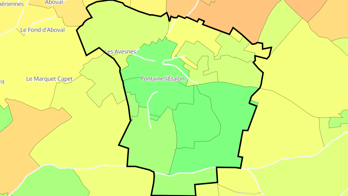 Carte des prix de l'immobilier Fontaine-l'Étalon
