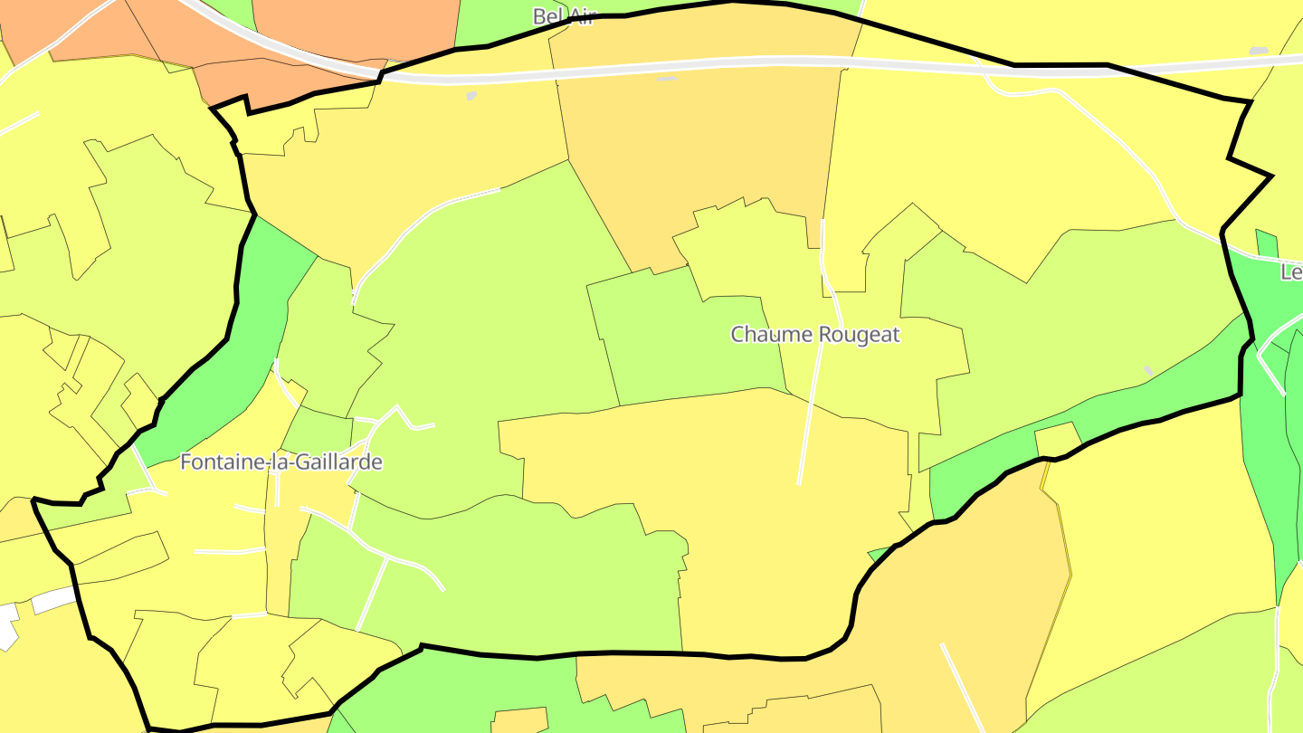 Carte des prix de l'immobilier Fontaine-la-Gaillarde