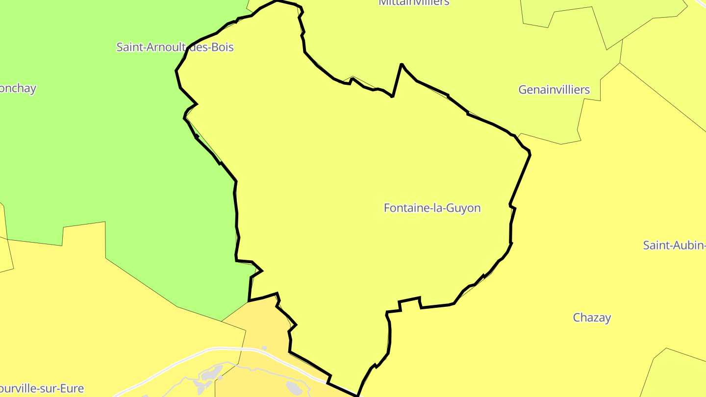 Carte des prix de l'immobilier Fontaine-la-Guyon