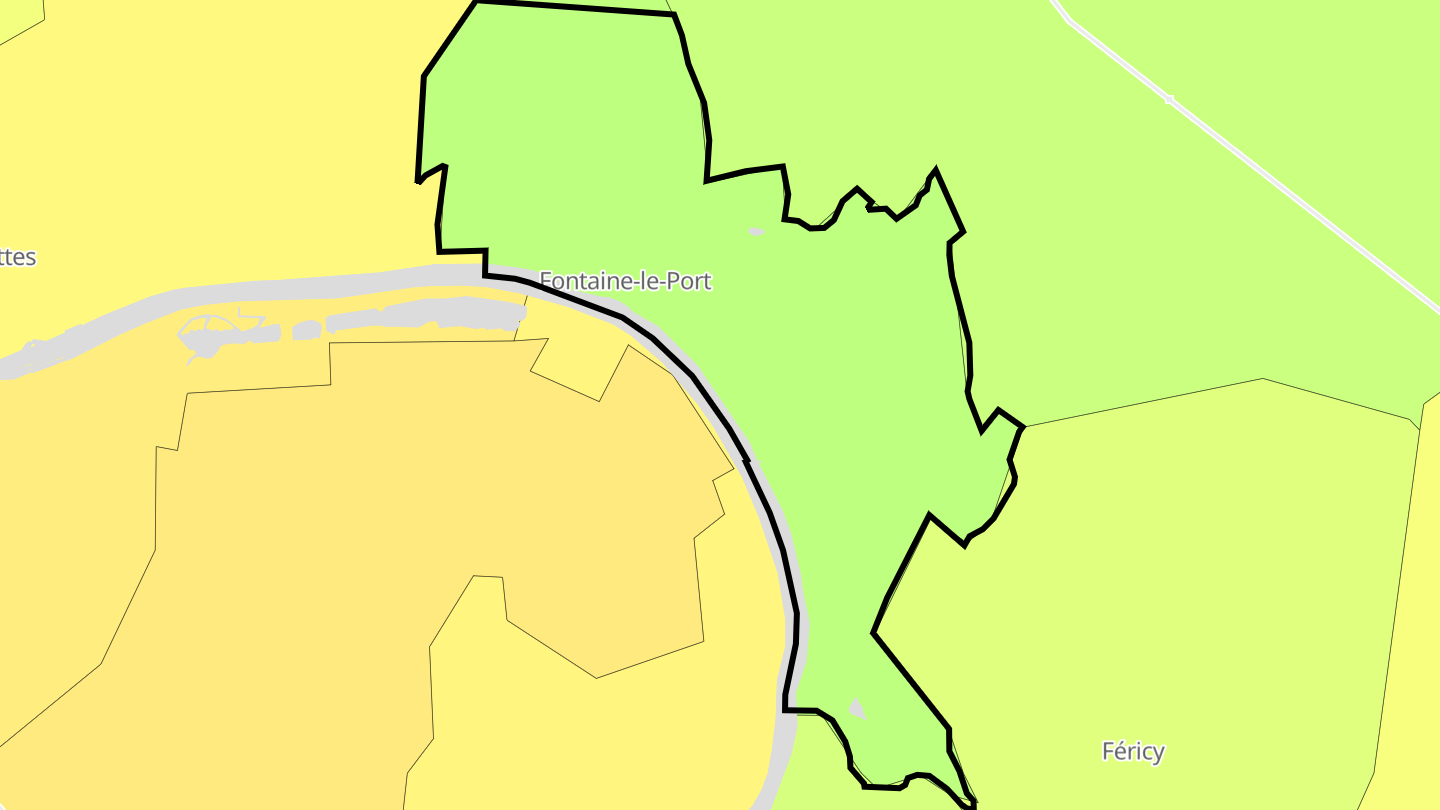 Carte des prix de l'immobilier Fontaine-le-Port