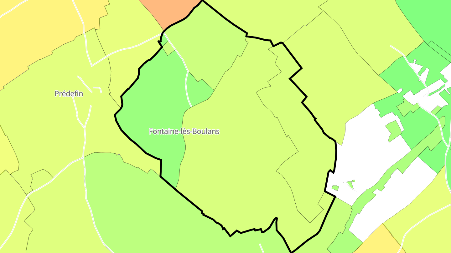 Carte des prix de l'immobilier Fontaine-lès-Boulans