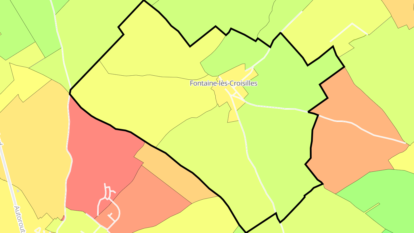 Carte des prix de l'immobilier Fontaine-lès-Croisilles