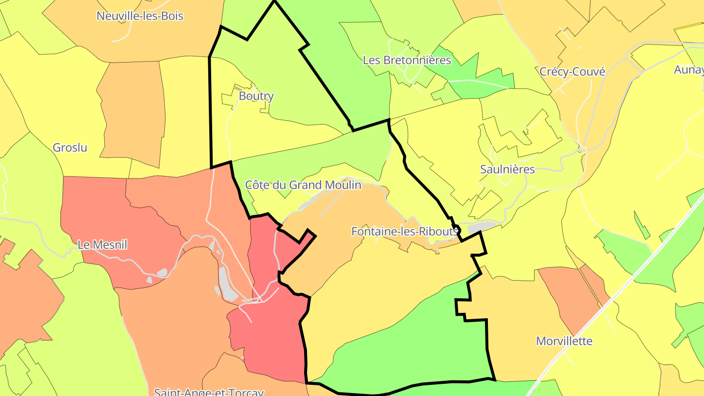 Carte des prix de l'immobilier Fontaine-les-Ribouts