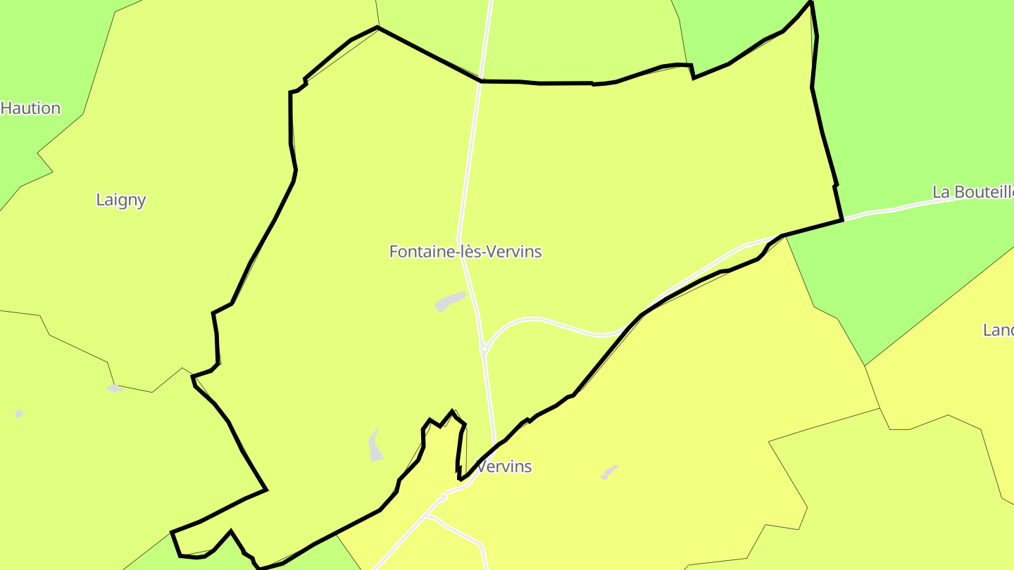 Carte des prix de l'immobilier Fontaine-lès-Vervins