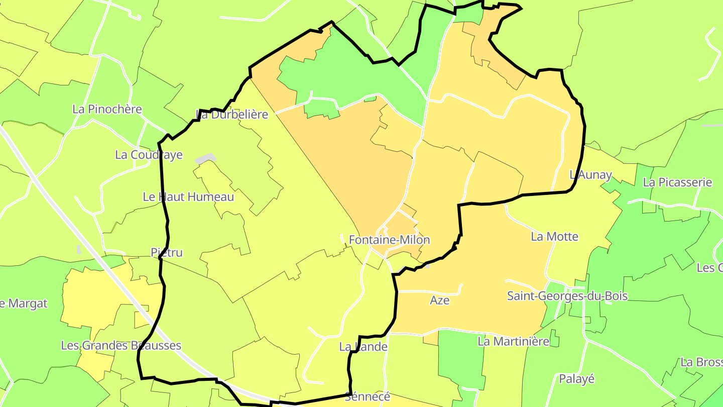 Carte des prix de l'immobilier Fontaine-Milon