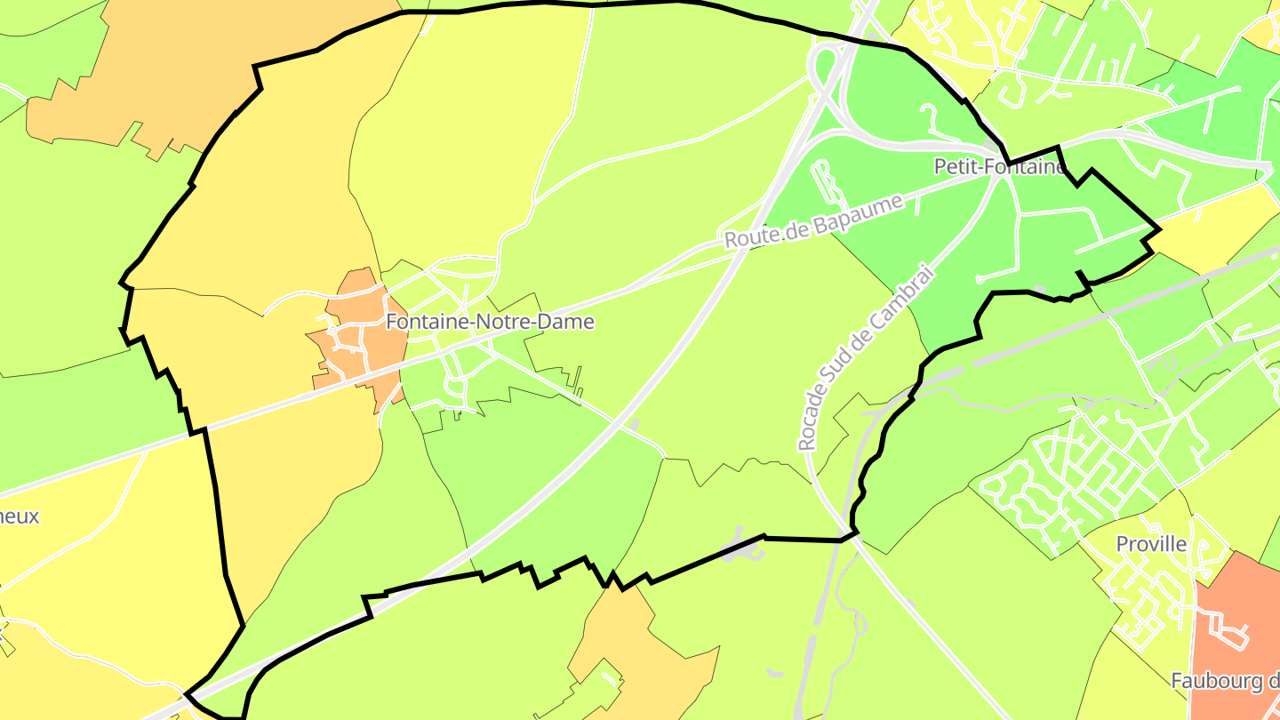 Carte des prix de l'immobilier Fontaine-Notre-Dame