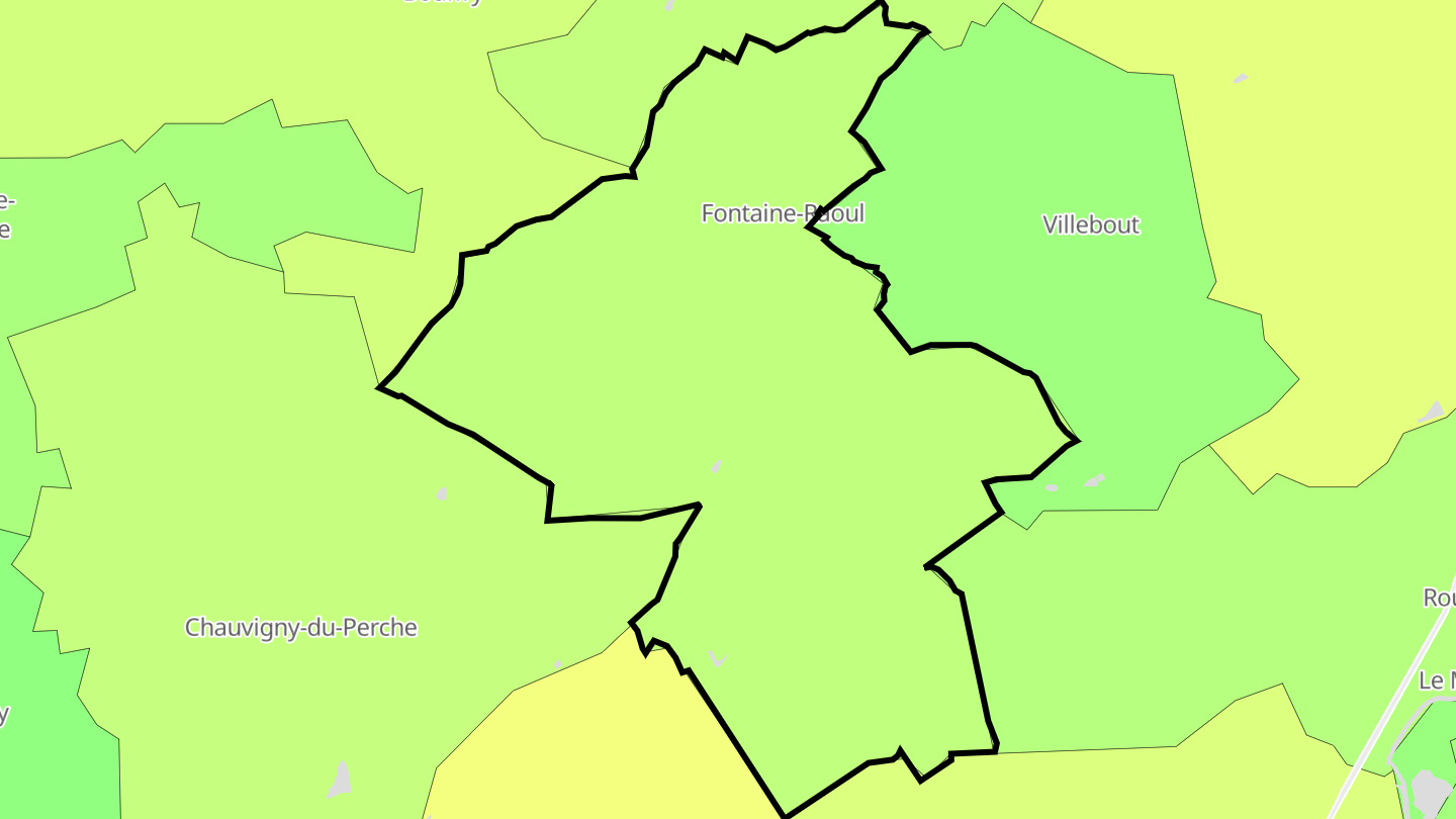Carte des prix de l'immobilier Fontaine-Raoul