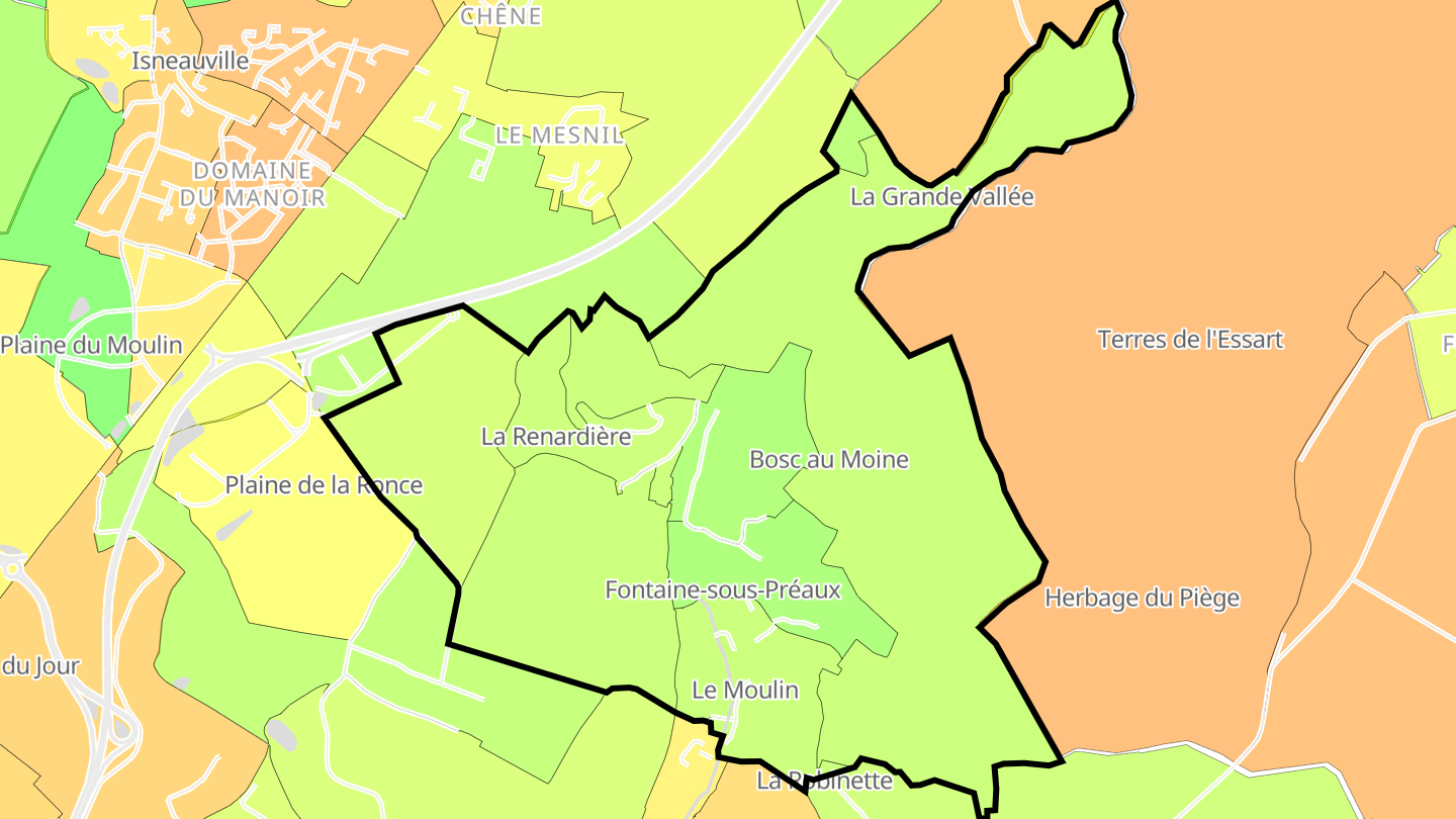 Carte des prix de l'immobilier Fontaine-sous-Préaux
