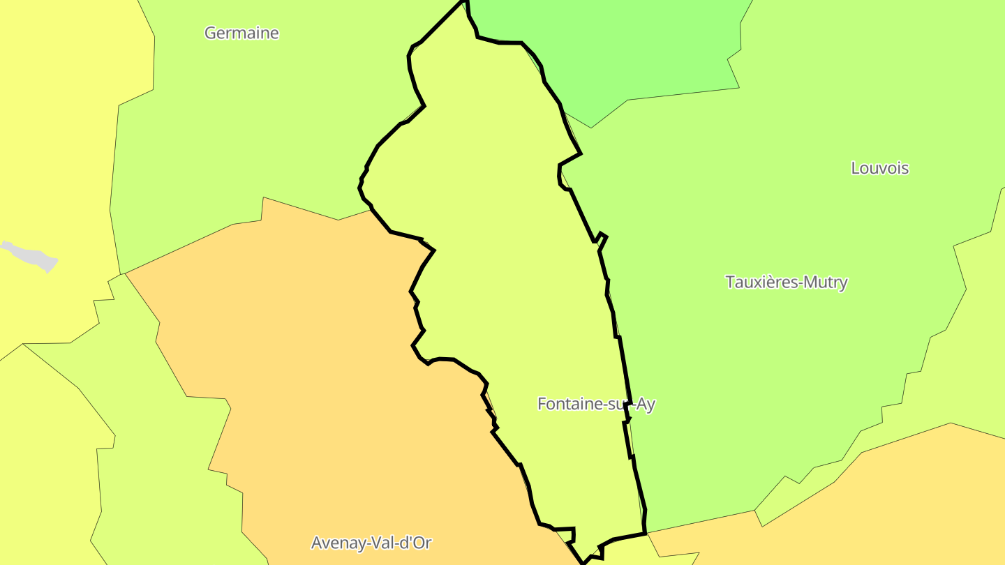 Carte des prix de l'immobilier Fontaine-sur-Ay