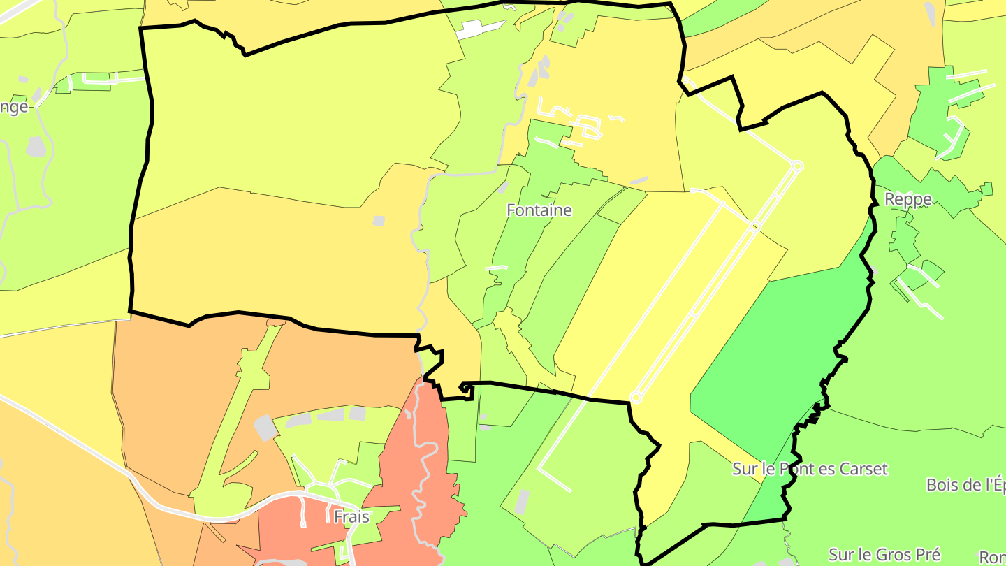 Carte des prix de l'immobilier Fontaine