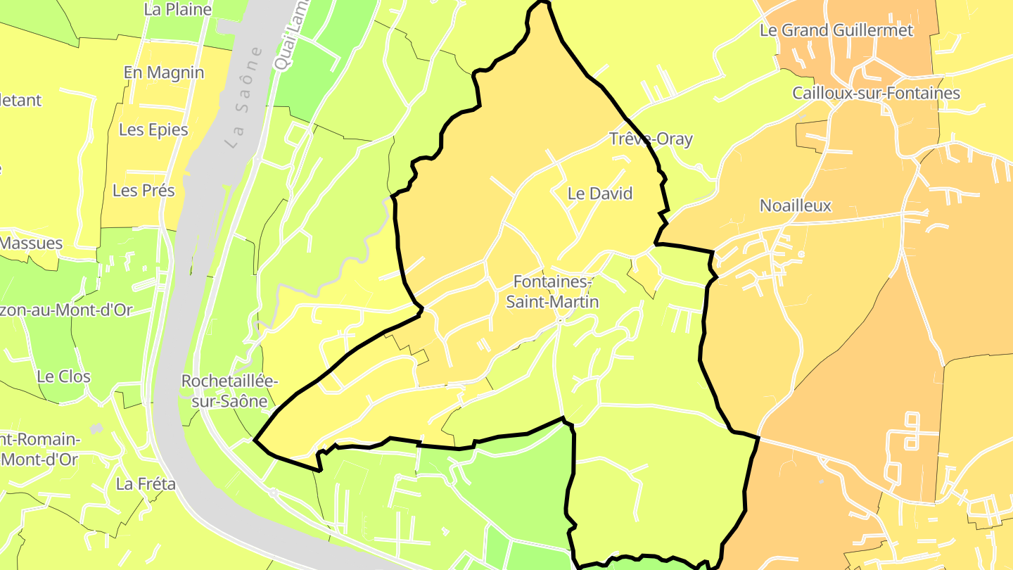 Carte des prix de l'immobilier Fontaines-Saint-Martin