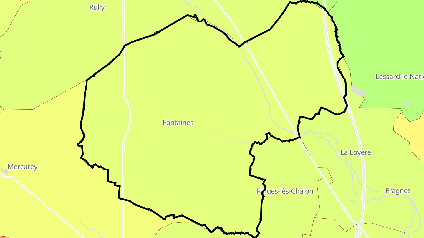 Carte des prix de l'immobilier Fontaines