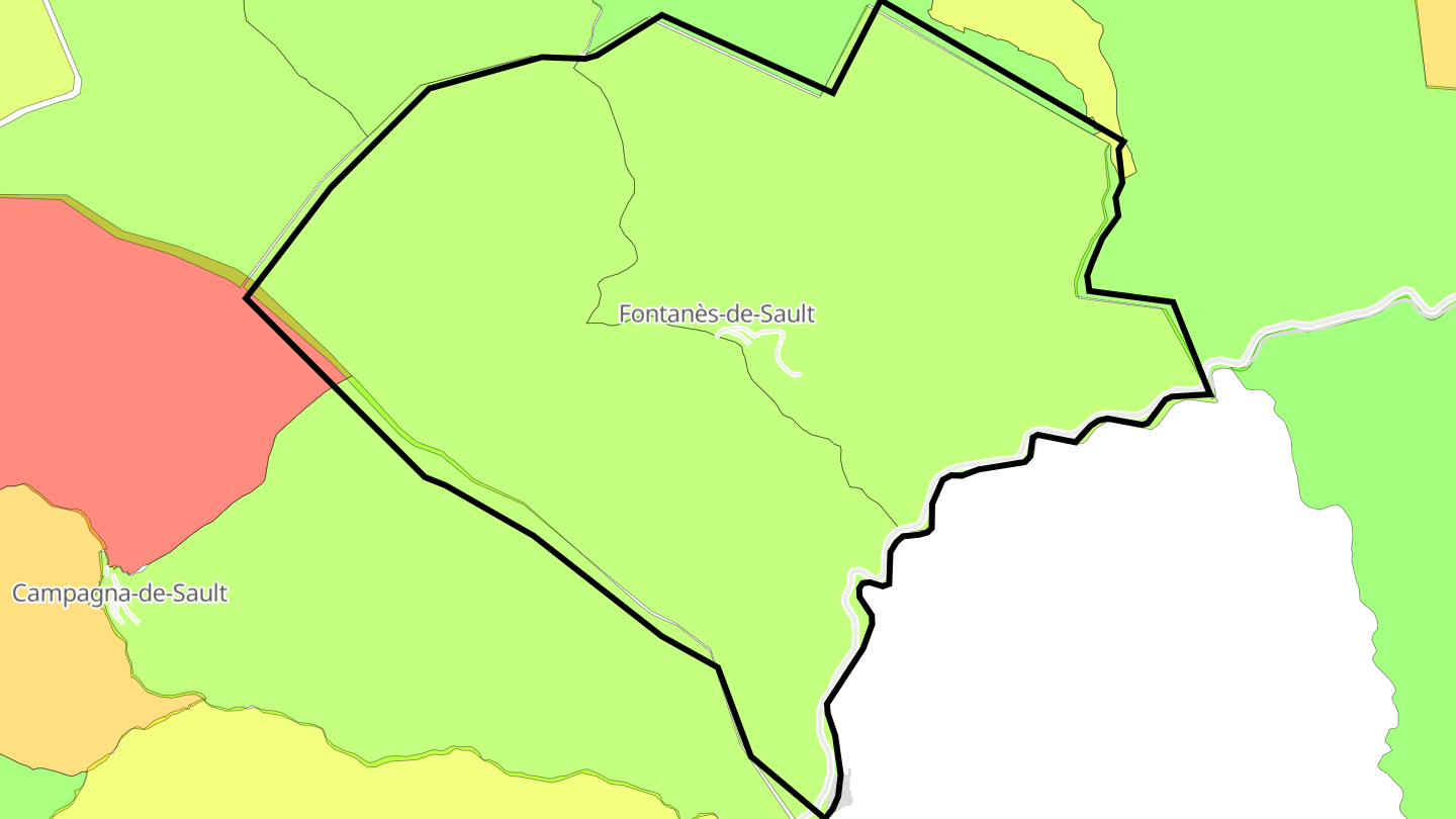 Carte des prix de l'immobilier Fontanès-de-Sault