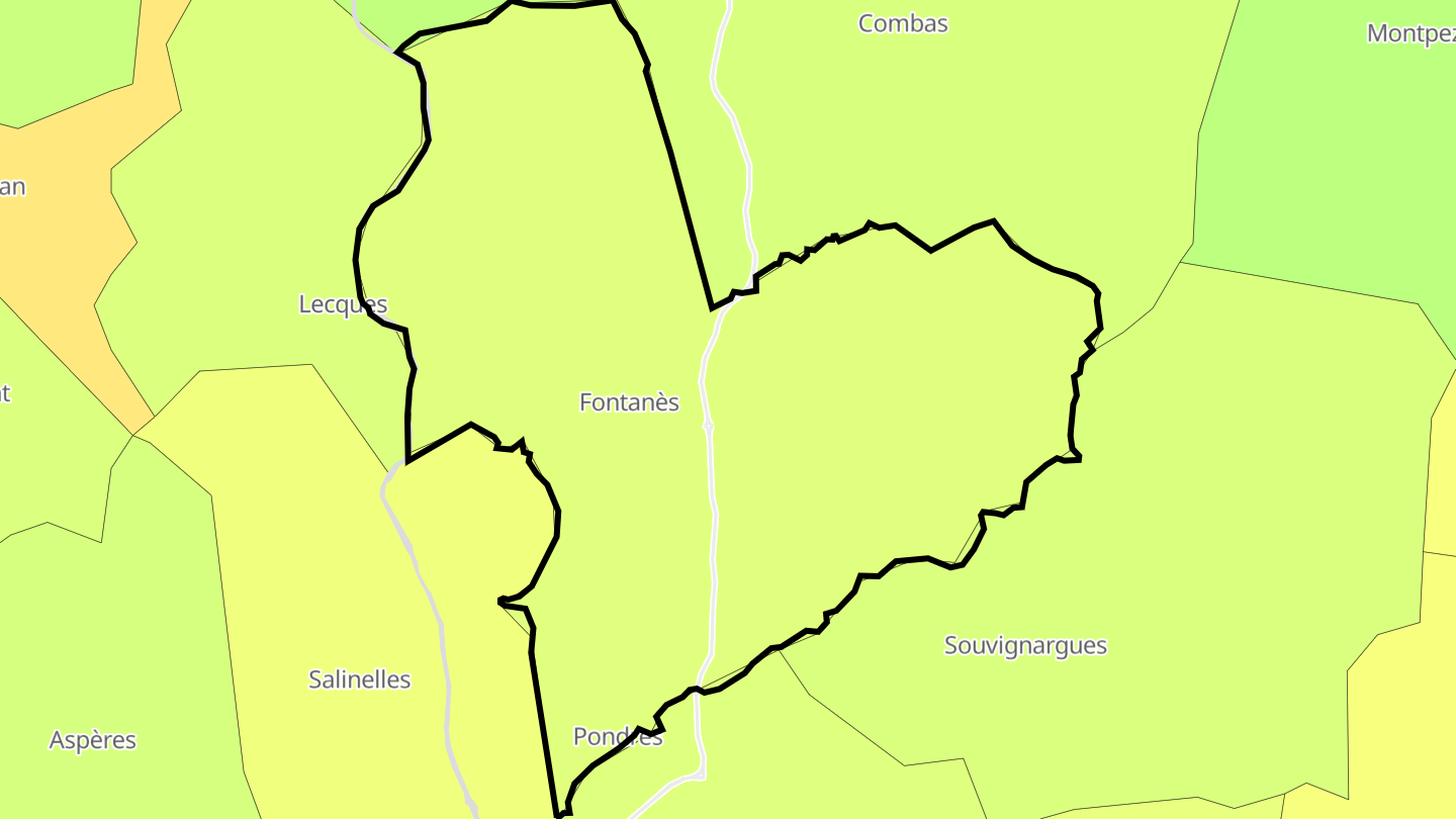 Carte des prix de l'immobilier Fontanès