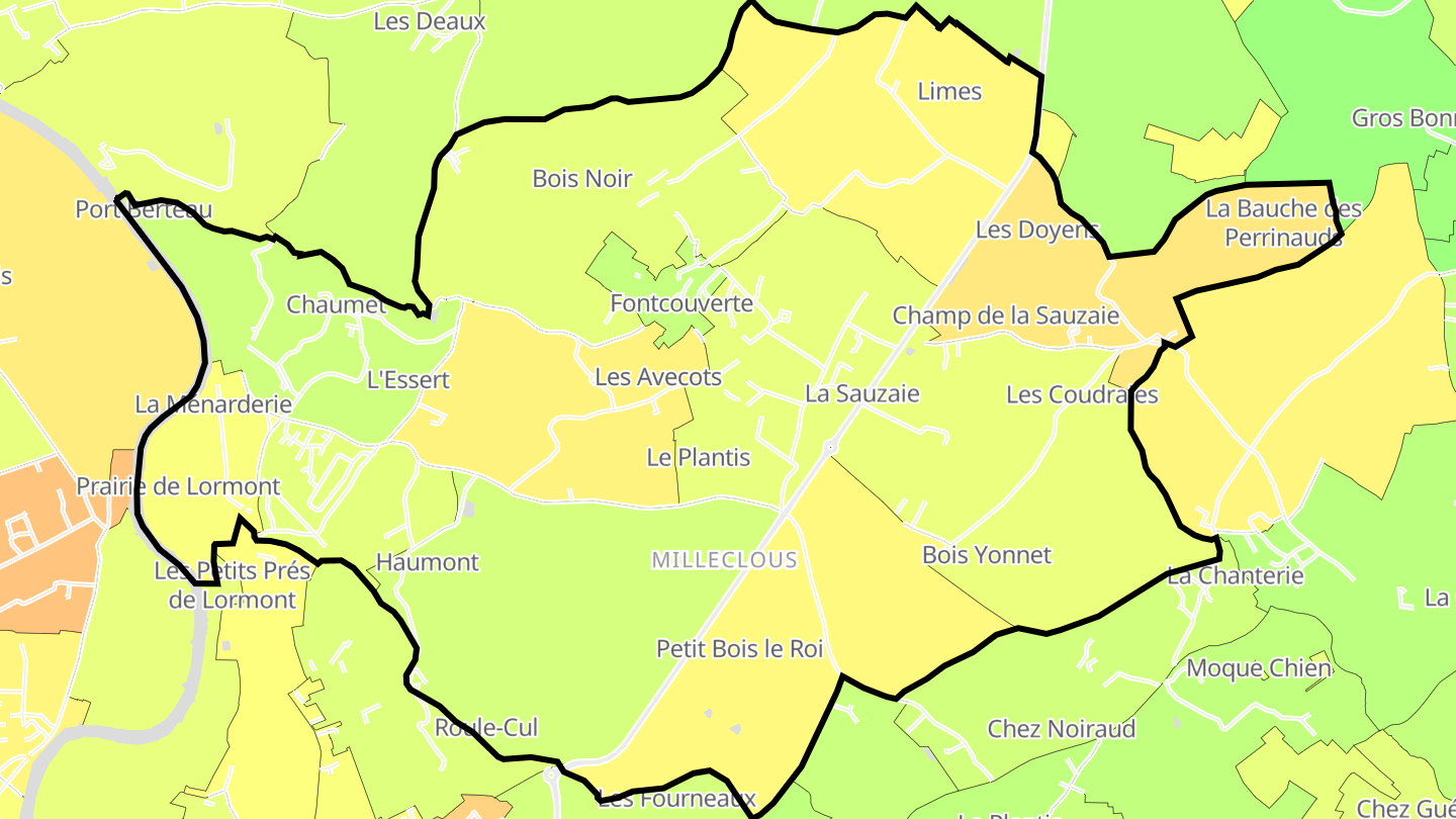 Carte des prix de l'immobilier Fontcouverte