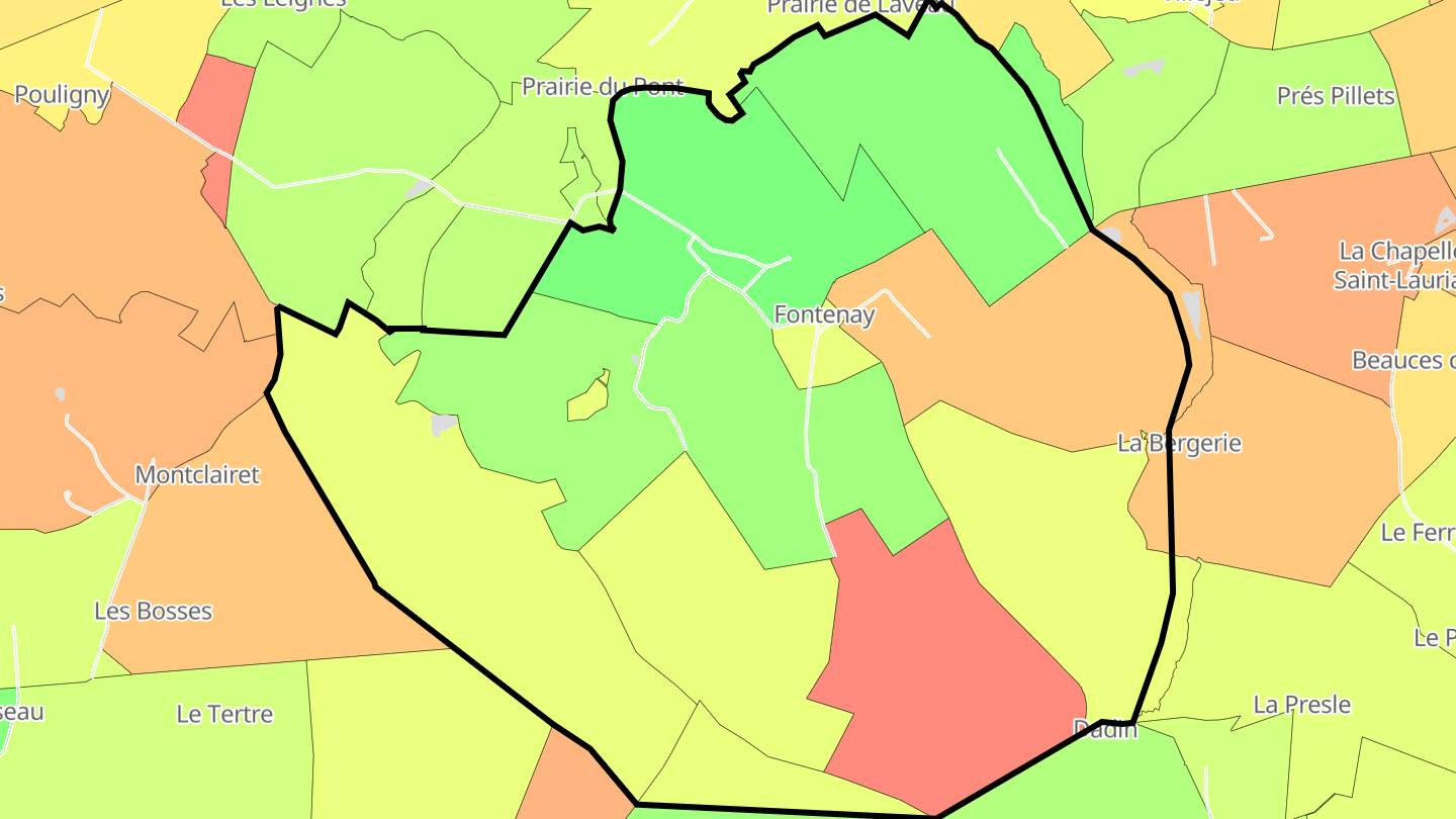 Carte des prix de l'immobilier Fontenay